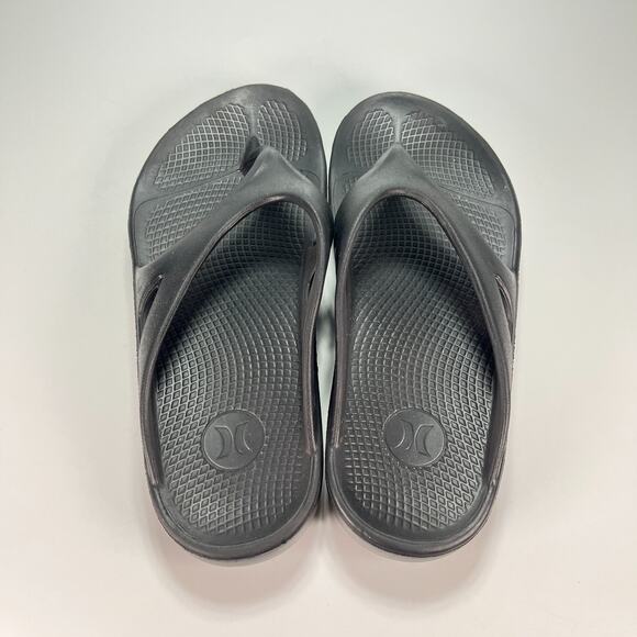 OOFOS OOriginal Hurley Black Lightweight Slip On Recovery Sandals Men's Size 11 - Picture 6 of 8